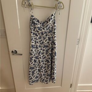 Black and White Spaghetti Strap Midi Sundress